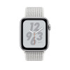 ساعت هوشمند نایک پلاس سری 4 سایز 44 میلی‌متر رنگ نقره‌ای اپل با بند سفید
