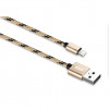 کابل ۱ متری USB to Lightning مدل NB10 با پوشش کنفی طلائی ایکس او