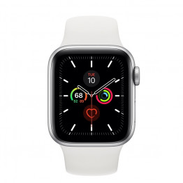 ساعت هوشمند اپل واچ سری 5 سایز 44 رنگ طوسی با بند سفید