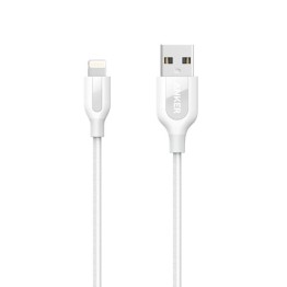 کابل لایتنینگ به USB مدل A8121 PowerLine Plus انکر سفید 90 سانتی‌متر
