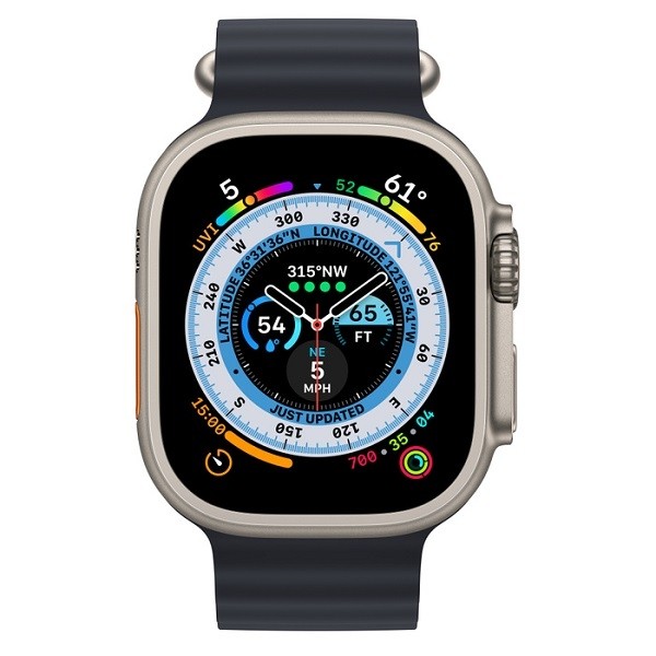 ساعت هوشمند اپل سری Ultra بدنه تیتانیومی 49 میلی‌متر با بند Ocean 