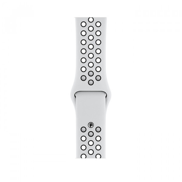 ساعت هوشمند نایک پلاس سری 4 سایز 44 میلی‌متر نقره‌ای اپل با بند طوسی